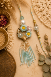 Pastel Floral Designer lumba and Rakhi set
