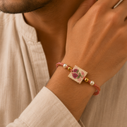 Rose Bloom Resin Rakhi