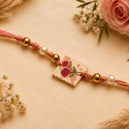 Rose Bloom Resin Rakhi
