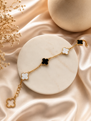 Monochrome Clover Bracelet Rakhi