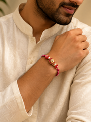 Lotus Grace Rakhi & Lumba Set