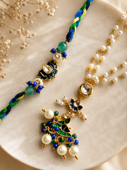 Peacock Royale Rakhi & Lumba Set
