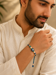 Peacock Royale Rakhi & Lumba Set