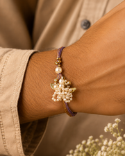 Pearl Bloom Rakhi & Lumba Set