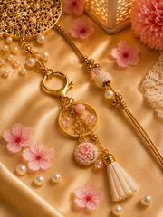 Blush Bloom Lumba Keychain Rakhi