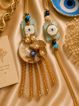 Celestial Nazar Rakhi & Lumba Set