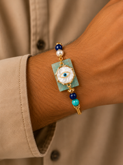 Celestial Nazar Rakhi & Lumba Set