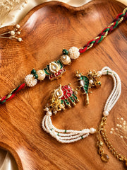 Royal Lotus Bhaiya Bhabhi Rakhi Set