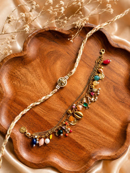 Celestial Charm Bhaiya Bhabhi Rakhi Set