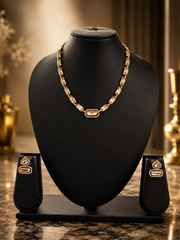 Aurora Crystal Link Necklace Set