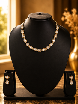 Pearl Glow Kundan Necklace Set