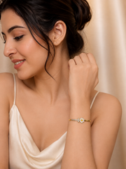 Daisy Crystal Cuff Bracelet