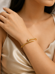 Crystal Double-Band Cuff Bracelet