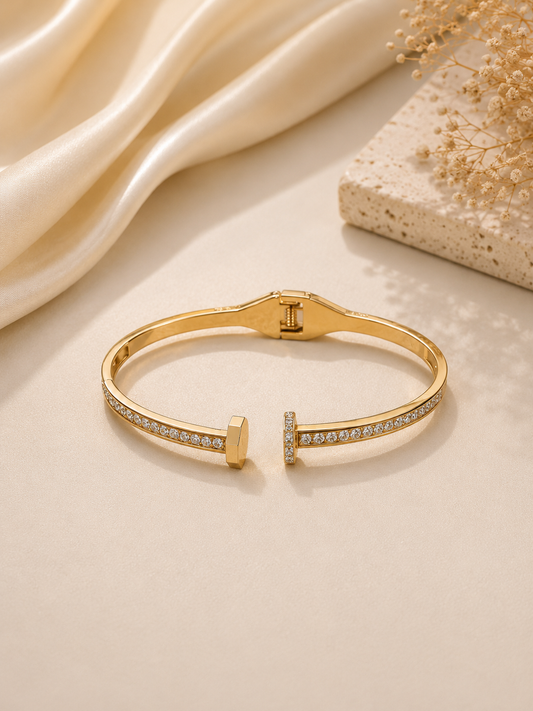 Crystal Open Cuff Bracelet