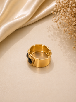 Midnight Luxe Dual Stone Cuff Bracelet