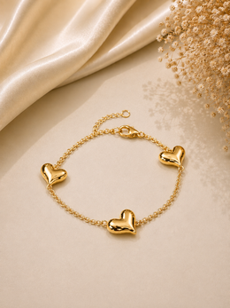 Luna Double Heart Charm Bracelet