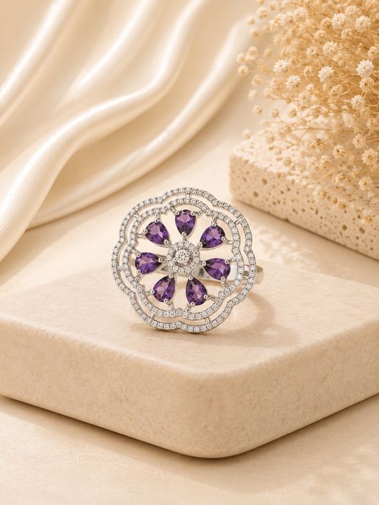 Noir Petale Ring