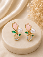 Blush Rose Pearl Earrings