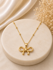 Golden Bow Necklace