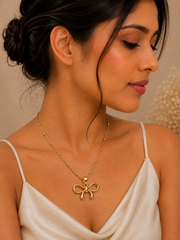 Golden Bow Necklace
