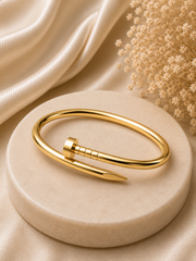Golden Nail Cuff Bracelet