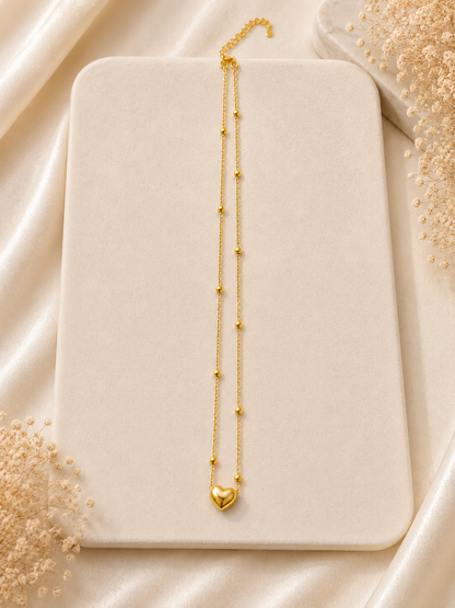 Golden Heart Charm pendant
