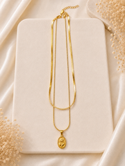Golden Bloom Layered pendant