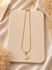 Golden Rose Medallion pendant