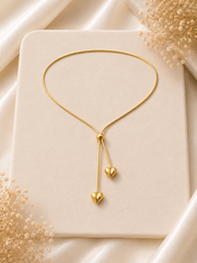 Golden heart drop pendant