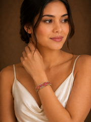Ruby Chevron Luxe Bracelet