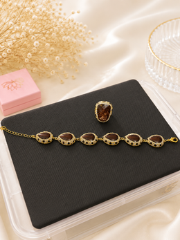 Royale Teardrop Bracelet with ring
