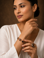 Royale Teardrop Bracelet with ring