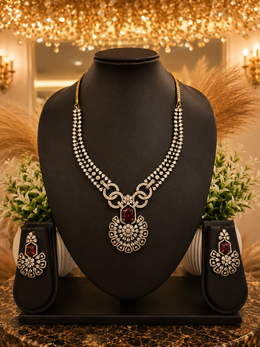 Ruby bloom elegance Necklace Set