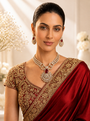 Ruby bloom elegance Necklace Set