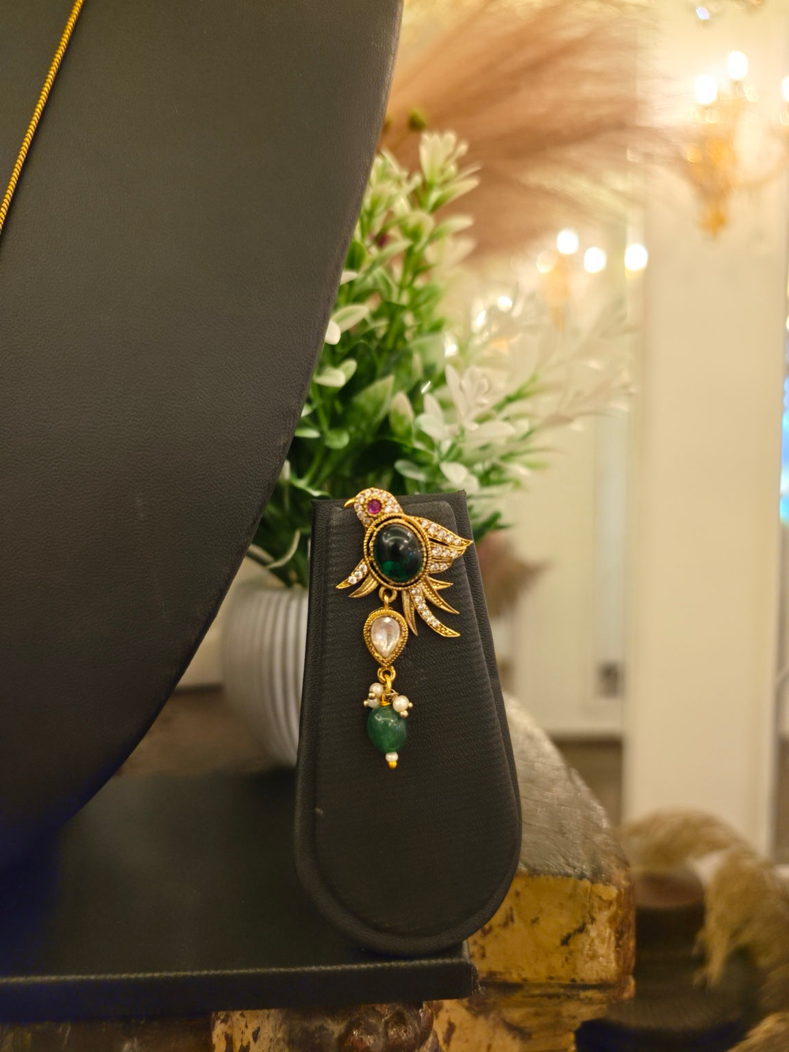 Emerald Birdsong Pendant Set