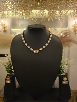 Aurora Crystal Link Necklace Set