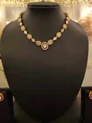 Royal Polki Halo Necklace Set