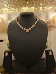 Royal Polki Halo Necklace Set