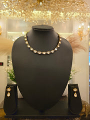 Ivory Polki Drop Necklace Set