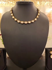 Ivory Polki Drop Necklace Set