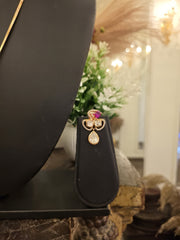 Ruby Blossom Kundan Pendant Set