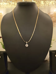Solitaire Glow Minimal Pendant Set