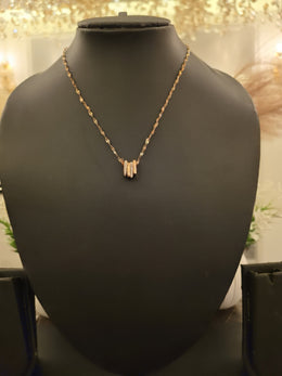 Rose Gold Trinity Charm Necklace