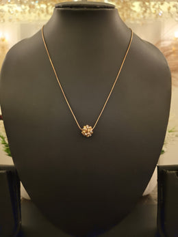 Tri-Tone Bloom Charm Necklace