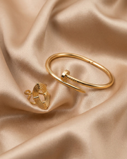 Luxe Lock Cuff with 2 Rings