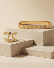 Office chic bracelet with monarch loop ring