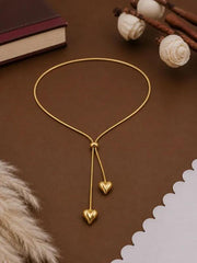 Golden heart drop pendant