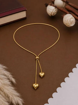 Golden heart drop pendant