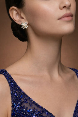 Golden Clover Spark Studs