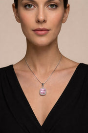 Blush Radiance Halo Pendant